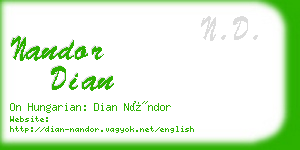 nandor dian business card